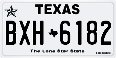 TX license plate BXH6182