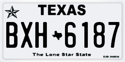 TX license plate BXH6187