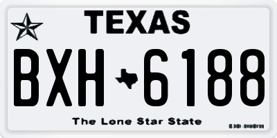 TX license plate BXH6188