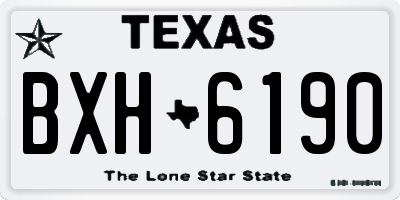 TX license plate BXH6190