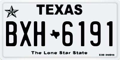 TX license plate BXH6191