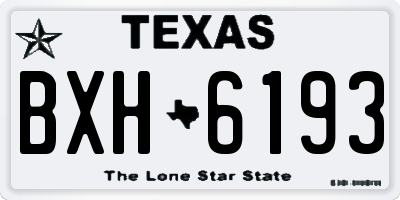 TX license plate BXH6193