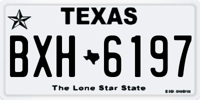 TX license plate BXH6197