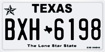 TX license plate BXH6198