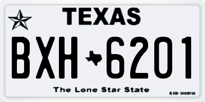 TX license plate BXH6201
