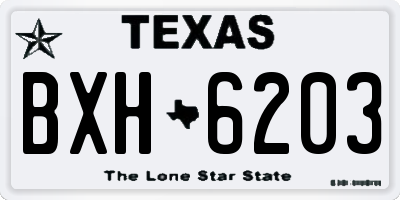 TX license plate BXH6203