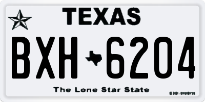 TX license plate BXH6204