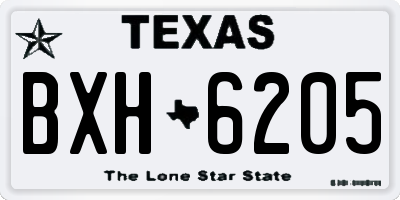TX license plate BXH6205