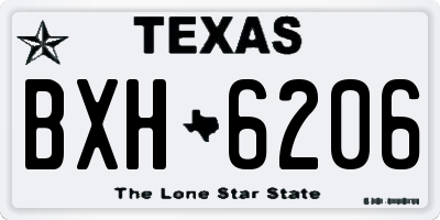 TX license plate BXH6206