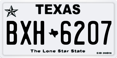 TX license plate BXH6207