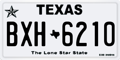 TX license plate BXH6210