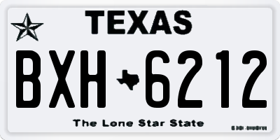 TX license plate BXH6212