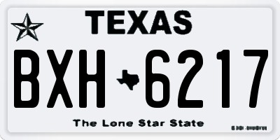 TX license plate BXH6217