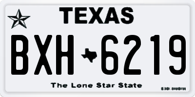 TX license plate BXH6219