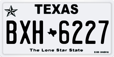 TX license plate BXH6227