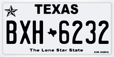 TX license plate BXH6232