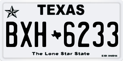 TX license plate BXH6233
