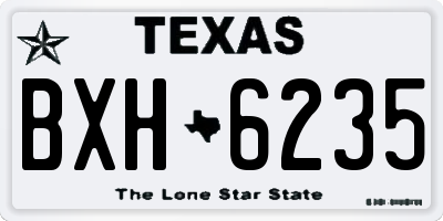 TX license plate BXH6235