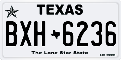 TX license plate BXH6236