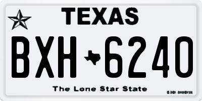 TX license plate BXH6240