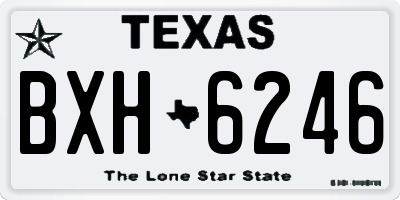 TX license plate BXH6246