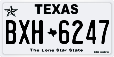 TX license plate BXH6247