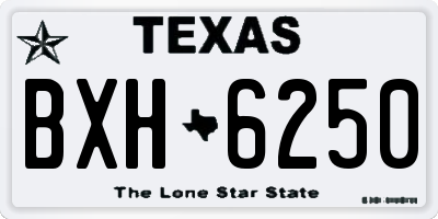 TX license plate BXH6250