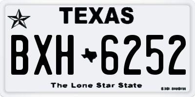 TX license plate BXH6252