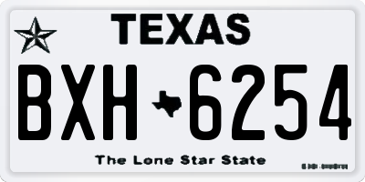 TX license plate BXH6254