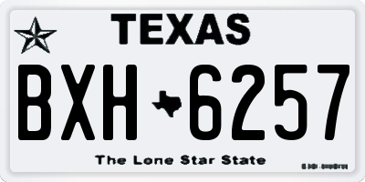 TX license plate BXH6257