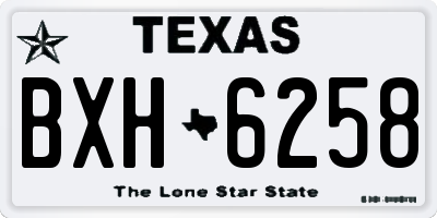 TX license plate BXH6258