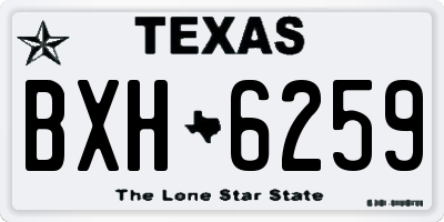 TX license plate BXH6259