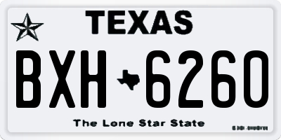 TX license plate BXH6260