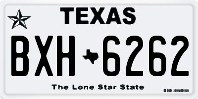 TX license plate BXH6262
