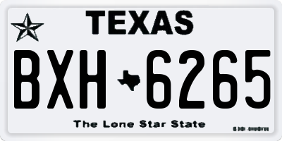 TX license plate BXH6265