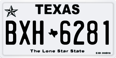 TX license plate BXH6281