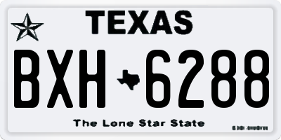 TX license plate BXH6288