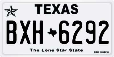 TX license plate BXH6292