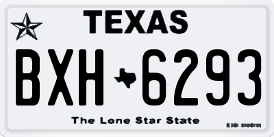 TX license plate BXH6293