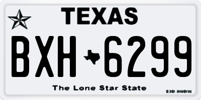 TX license plate BXH6299