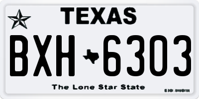 TX license plate BXH6303