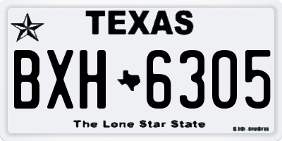 TX license plate BXH6305