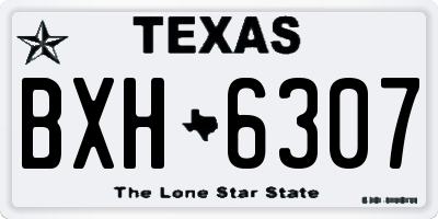 TX license plate BXH6307