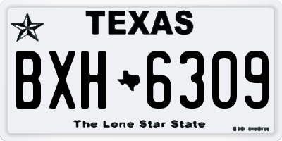 TX license plate BXH6309