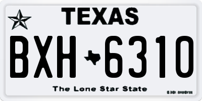 TX license plate BXH6310