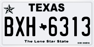 TX license plate BXH6313