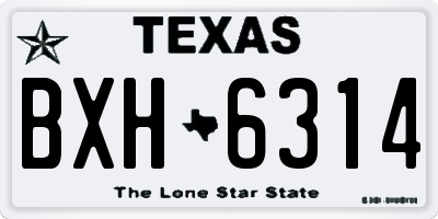TX license plate BXH6314