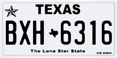 TX license plate BXH6316