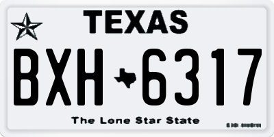 TX license plate BXH6317