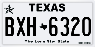 TX license plate BXH6320